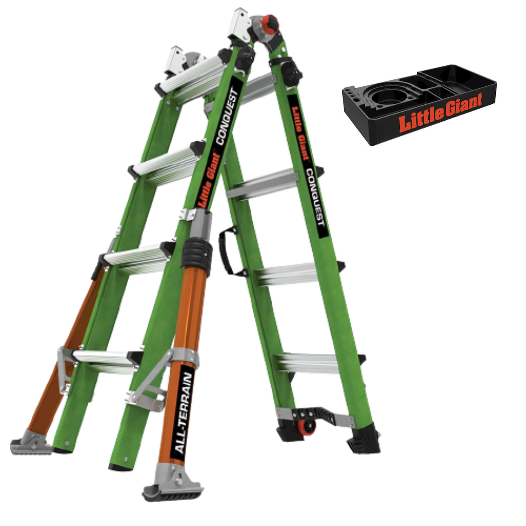 Little Giant Conquest AllTerrain GRP MultiPurpose Ladder Little